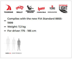atech Target comfort fia stoel