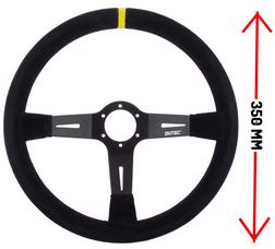 Simoni Racing Carrera Universal Steering Wheel Black Suède Diameter 320 mm