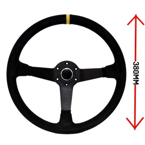QSP Leather Steering Wheel "Touring Flat 300" flat 300mm QS.L300Z3 